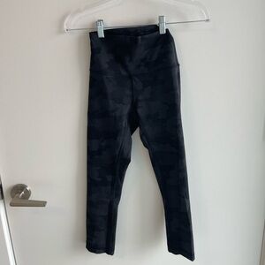 Lululemon High Rise Black Camouflage Leggings
